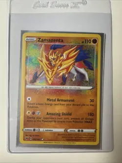 Pokemon TCG Zamazenta Vivid Voltage 102/185 Holo Amazing Rare - Image 3