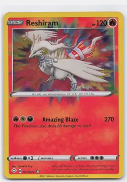RESHIRAM 017/072 AMAZING RARE SHINING FATES POKEMON - Image 1