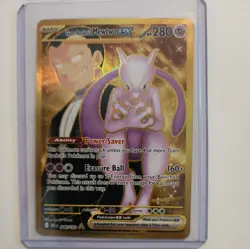 ⭐⭐⭐Pokemon Team Rocket’s Mewtwo ex 240/182 Ultra Rare Gold NM Destined Rivals - Image 1