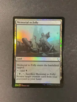 Memorial to Folly - Foil - Dominaria - Magic the Gathering - MTG - Image 1