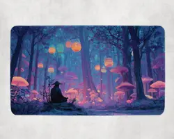 MTG Playmat | Lofi Forest Playmat | Kawaii Desk Mat | Unofficial MTG Playmat - Image 1