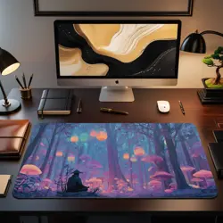 MTG Playmat | Lofi Forest Playmat | Kawaii Desk Mat | Unofficial MTG Playmat - Image 2