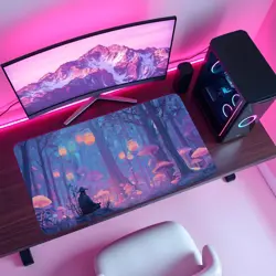 MTG Playmat | Lofi Forest Playmat | Kawaii Desk Mat | Unofficial MTG Playmat - Image 4