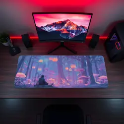 MTG Playmat | Lofi Forest Playmat | Kawaii Desk Mat | Unofficial MTG Playmat - Image 5