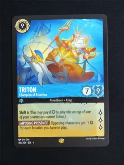 Triton Champion of Atlantica 158/204 - Lorcana Card #1ZX - Image 1