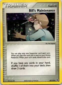 Bill's Maintenance 87/112 Uncommon FireRed & LeafGreen Pokemon MP - Image 1
