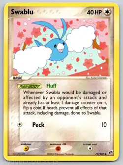 Swablu 79/107 Common Deoxys Pokemon HP - Image 1