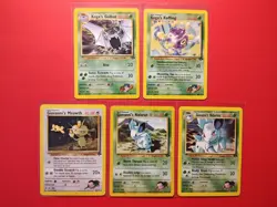 Vintage Pokemon Gym Challenge Lot – Giovanni & Koga Cards WOTC 2000 Binder Set - Image 1