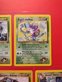 Vintage Pokemon Gym Challenge Lot – Giovanni & Koga Cards WOTC 2000 Binder Set - Image 3