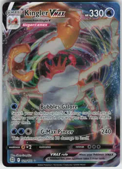 Kingler VMAX 029/172 Holo VMAX Rare Brilliant Stars Pokemon Near Mint - Image 1