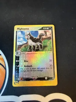 2003 Pokemon EX Ruby & Sapphire Mightyena Reverse Holo 42/109 - Image 1