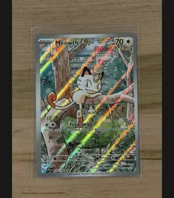 Meowth 106/094 Illustration Rare Phantasmal Flames English Pokemon IR - Image 1