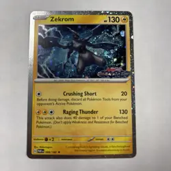 POKEMON PARADOX RIFT STAMPED ZEKROM 066/182 SV10 COSMOS HOLO - Image 1
