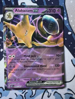 Pokemon TCG Alakazam ex Scarlet & Violet 151 065/165 Holo Double Rare NM - Image 1