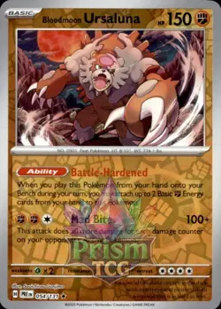 Bloodmoon Ursaluna 54/131 Rare Reverse Holo Prismatic Evolutions Pokemon - Image 1