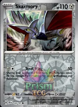 Skarmory 124/191 Common Reverse Holo Surging Sparks Pokemon - Image 1