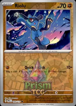 Riolu 50/131 Common Reverse Holo Prismatic Evolutions Pokemon - Image 1