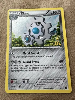 2012 Pokemon TCG McDonald’s Promo Klang Confetti Holo 11/12 LP - Image 1