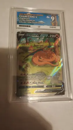 Charizard V Swsh260 Swsh: Sword & Shield Promo Cards Holo Ace Grade 9 - Image 1