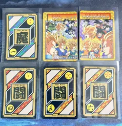 Dragon Ball Z Carddass Part 20 Prism Holo cards Set 154 & 155 Bandai Japan 1994 - Image 2