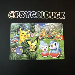 Oversized Japanese Pokemon Card Bunnelby feat. Pikachu Pichu Totodile Sudowoodo - Image 3