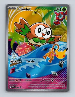 Rowlet 043 2026 Pokemon Mega Evolutions Partner 1 Black Star Promo Card NM+ (b) - Image 1