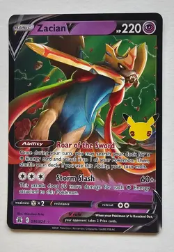 ⚔🛡 Zacian V & Zamazenta V 25th Anniversary Promo Lot (2 Cards) – Pokemon TCG - Image 2