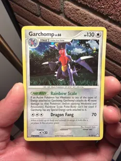 Pokemon Garchomp Diamond & Pearl Mysterious Treasures Holo Rare 9/123 Card 2007 - Image 1