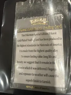 Burger King 23kt Gold Togepi W/ Sealed Card Missing Pokeball - Image 4