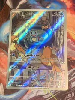 Pokemon TCG - SQUIRTLE Stellar Crown Illustration Rare 148/142 Mint - Image 1