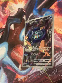 Pokemon TCG - SQUIRTLE Stellar Crown Illustration Rare 148/142 Mint - Image 2