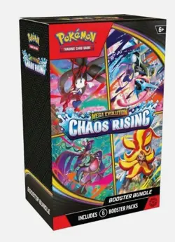 Pokemon TCG Mega Evolution Chaos Rising Sealed Booster Bundle 6 Packs - Image 1