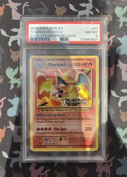 PSA 8 Charizard XY Evolutions 2016 PRERELEASE 11/108 Holo Pokemon - Image 3