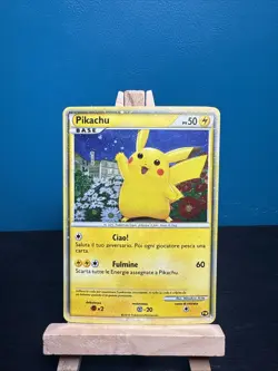 Pokemon Pikachu Italian PW2 World Collection Holo Promo Card TCG 2010 LP - Image 1