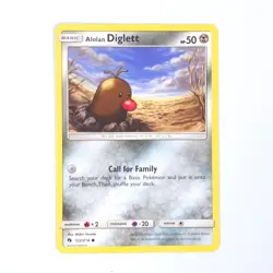 Alolan Diglett 122/214 Pokemon SM - Lost Thunder Common NM - Image 1