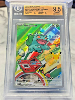 2026 Pokemon BULBASAUR BGS 9.5 GEM MINT MEGA EVOLUTION PROMOS #037 New BGS Label - Image 1