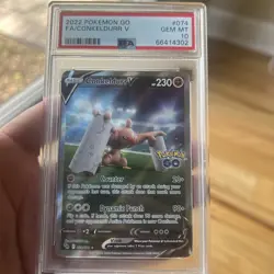 2022 Pokemon Go #074 Conkeldurr V FA PSA 10 GEM MINT - Image 1