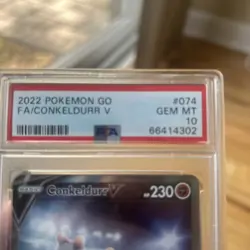 2022 Pokemon Go #074 Conkeldurr V FA PSA 10 GEM MINT - Image 2