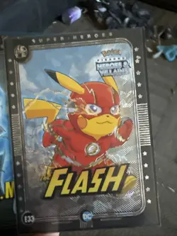 Flash (Pikachu) #E33 - Silver Holo -Heros & Villains Flash Edition Pokemon - Image 1