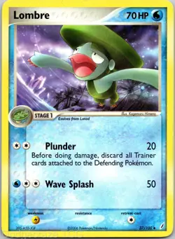 Lombre 37/100 Uncommon Crystal Guardians Pokemon LP - Image 1
