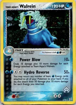 Team Aqua's Walrein 6/95 Holo Rare Team Magma vs Team Aqua Pokemon HP - Image 1