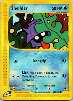 Shellder 129/165 Common Expedition Base Set Pokemon MP - Image 1