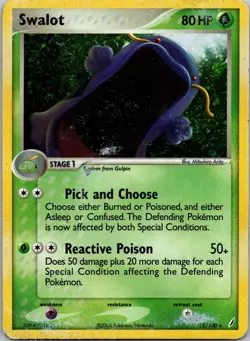Swalot 11/100 Holo Rare Crystal Guardians Pokemon Holo HP - Image 1