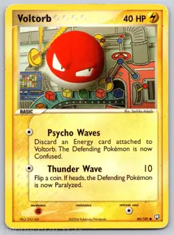 Voltorb 80/109 Common Team Rocket Returns Pokemon HP - Image 1