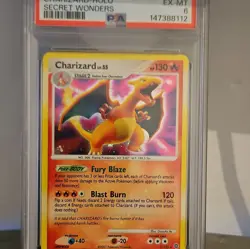Pokemon TCG Charizard Secret Wonders Holo 3/132 PSA 6 2007 English - Image 1