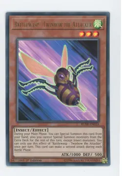 Yugioh Battlewasp - Twinbow The Attacker BLHR-EN034 Ultra Rare 1st Edition NM - Image 1