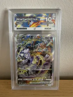 Mewtwo VSTAR GG44/GG70 Crown Zenith Pokemon 2023 Ace 10 Perfect Sub Grades 🔥 - Image 1
