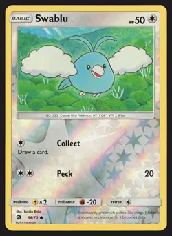 Dragon Majesty Swablu (56) #56/70 Reverse Holo Pokemon Card - Image 1