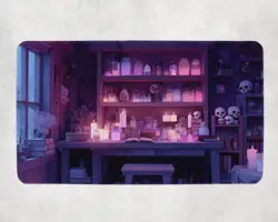 MTG Playmat | Lofi Study Playmat | Kawaii Desk Mat | Unofficial MTG Playmat - Image 1