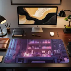 MTG Playmat | Lofi Study Playmat | Kawaii Desk Mat | Unofficial MTG Playmat - Image 2
